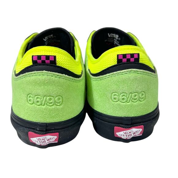 Vans Off The Wall Skate Rowley Sneaker Shoes Men 9 Women 10.5 Neon Pink Green - Picture 6 of 8